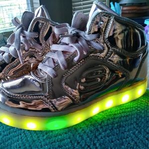 Sketchers high top light up sneakers size 1